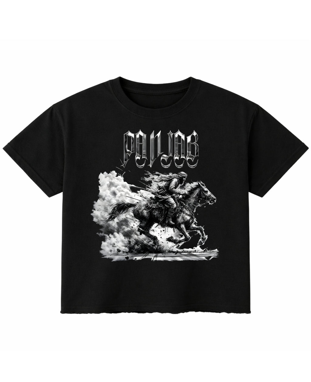 Black Boxy Fit T-shirt Front Design