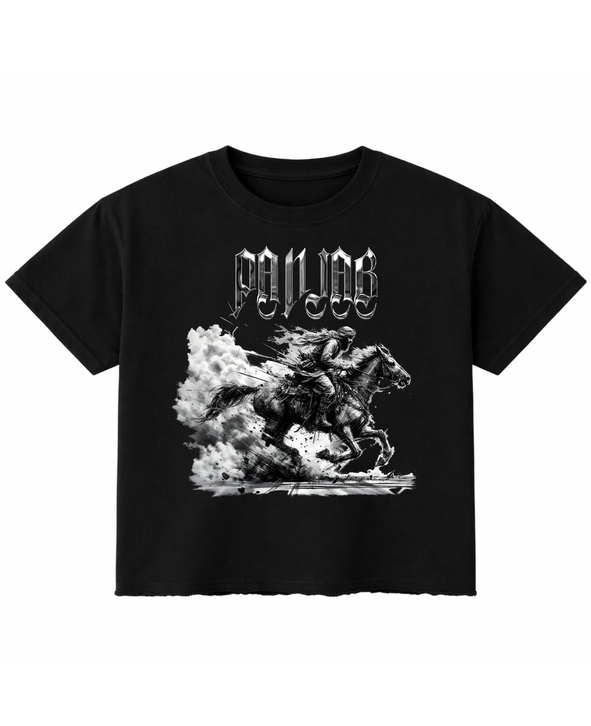 Black Boxy Fit T-shirt Front Design