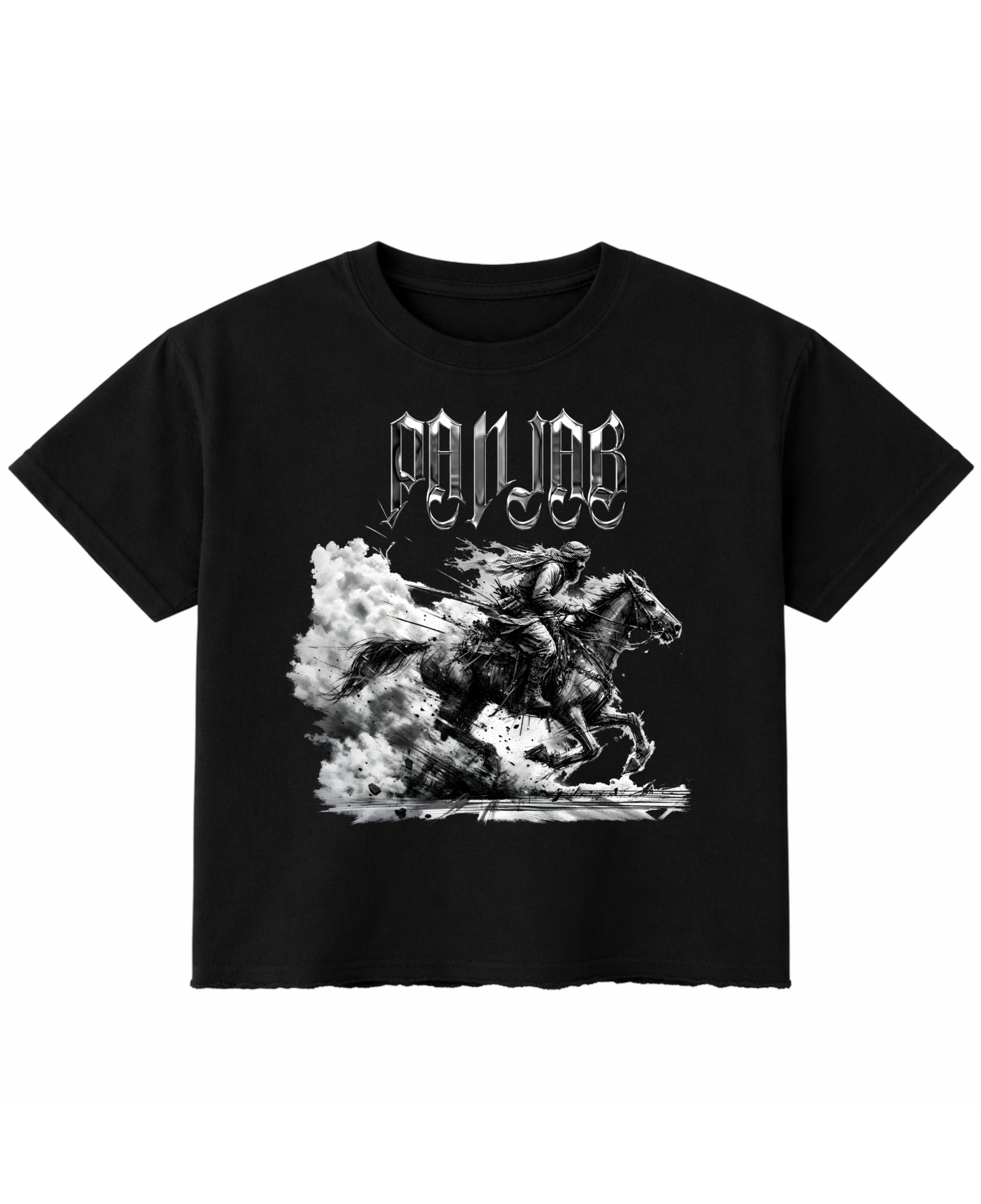 Black Boxy Fit T-shirt Front Design