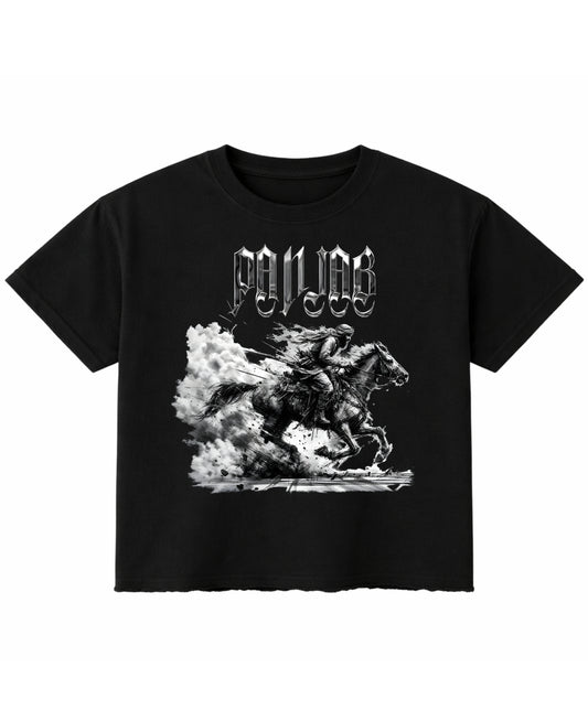 Black Boxy Fit T-shirt Front Design