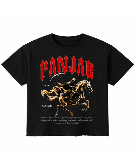 Black Boxy Fit T-shirt Front Design