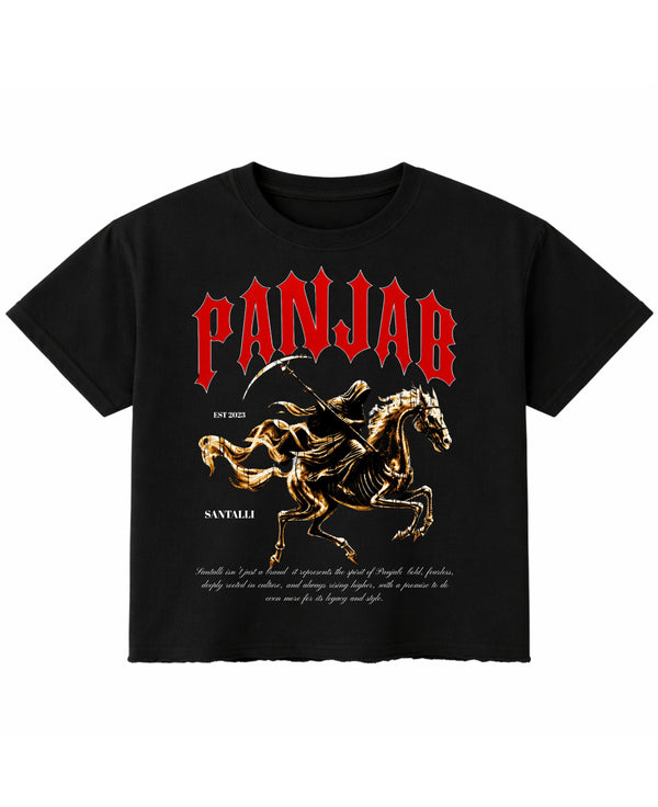 Black Boxy Fit T-shirt Front Design