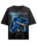 Black Oversized T-shirt Front Design