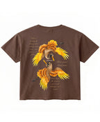 Brown Boxy Fit T-shirt Back Design
