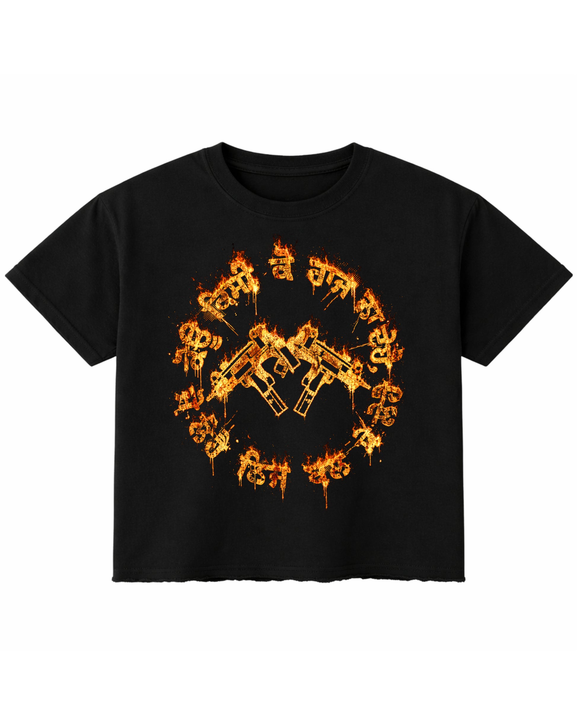 Black Boxy Fit T-shirt Front Design