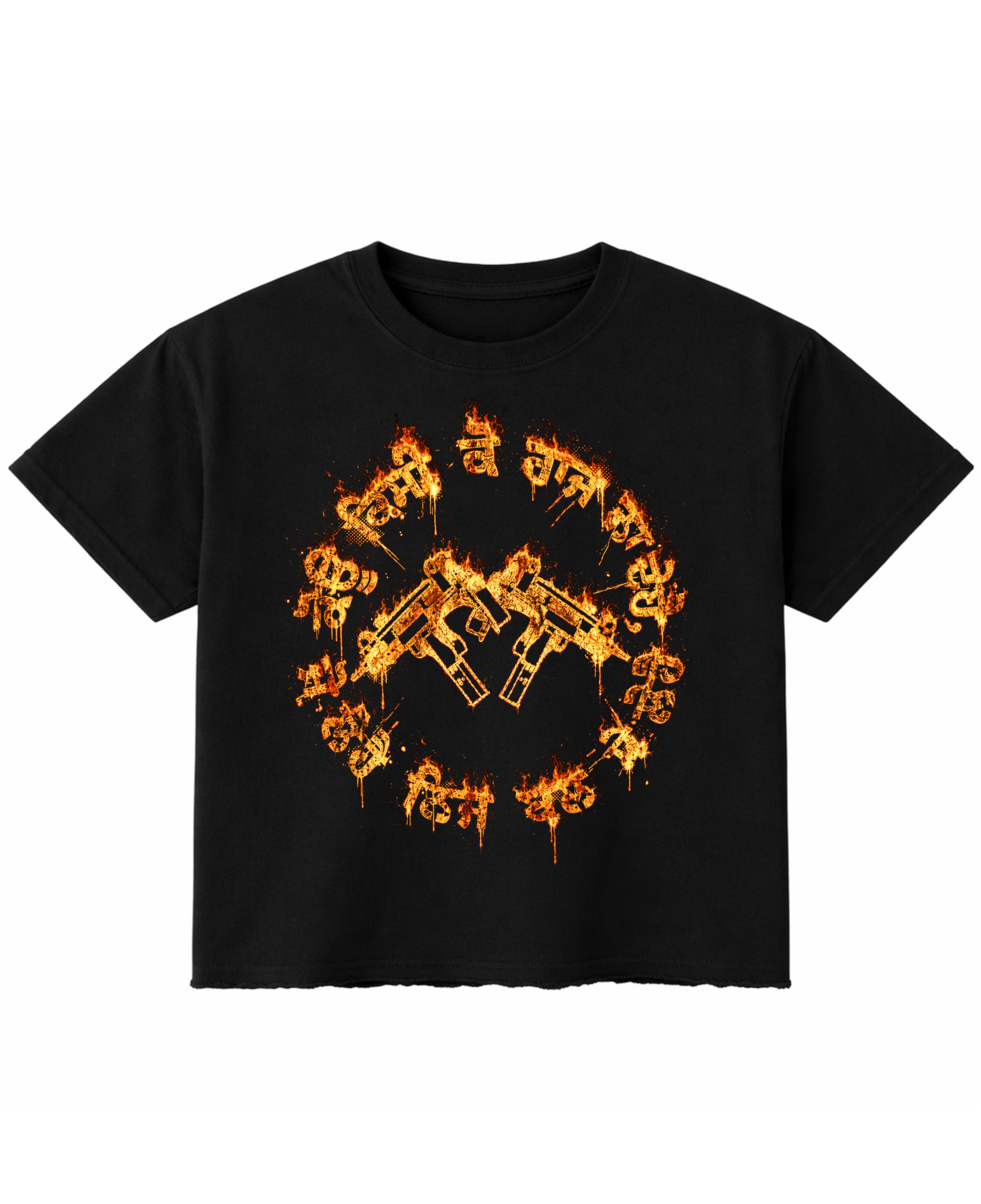 Black Boxy Fit T-shirt Front Design