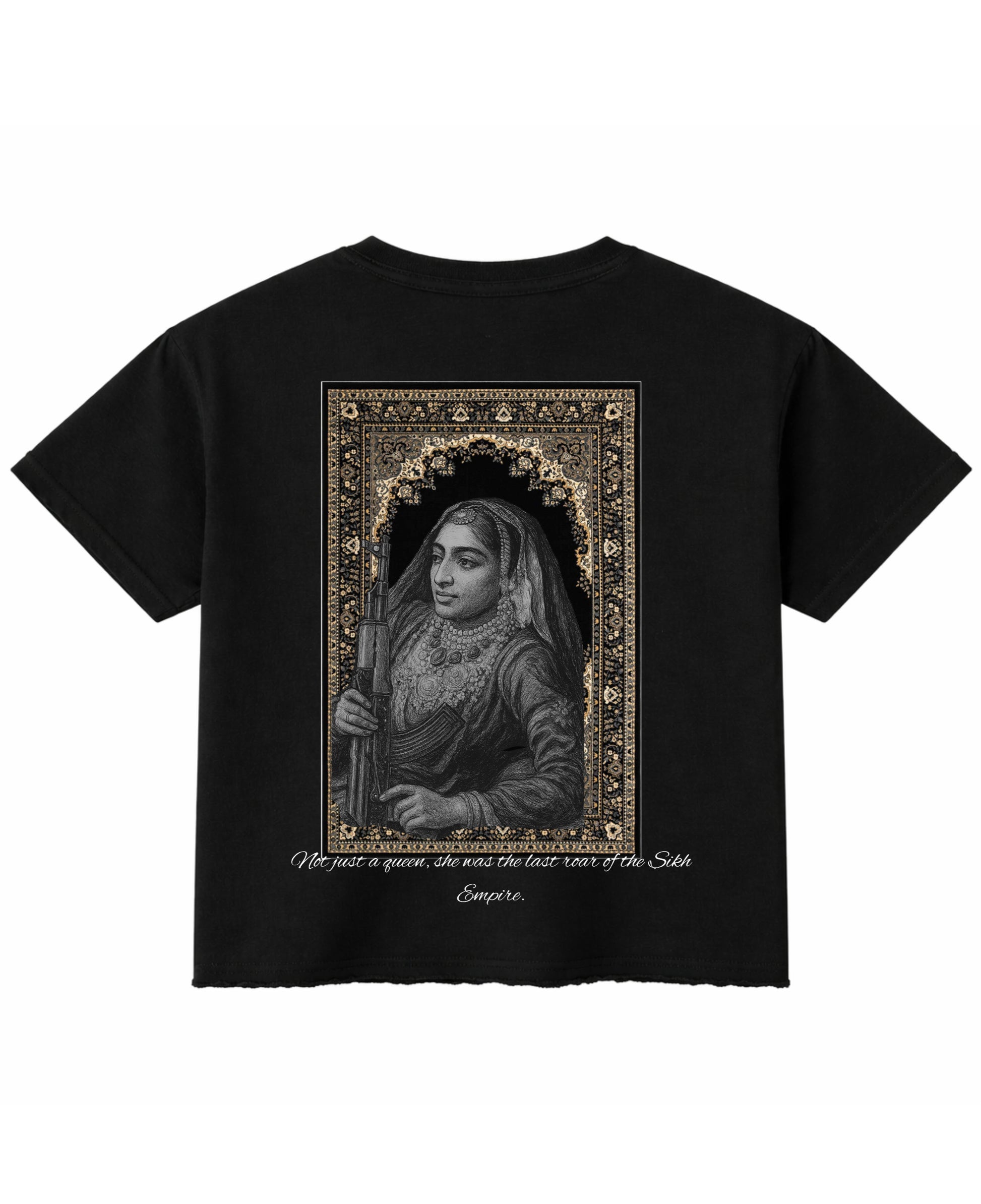 Black Boxy Fit T-shirt Back Design