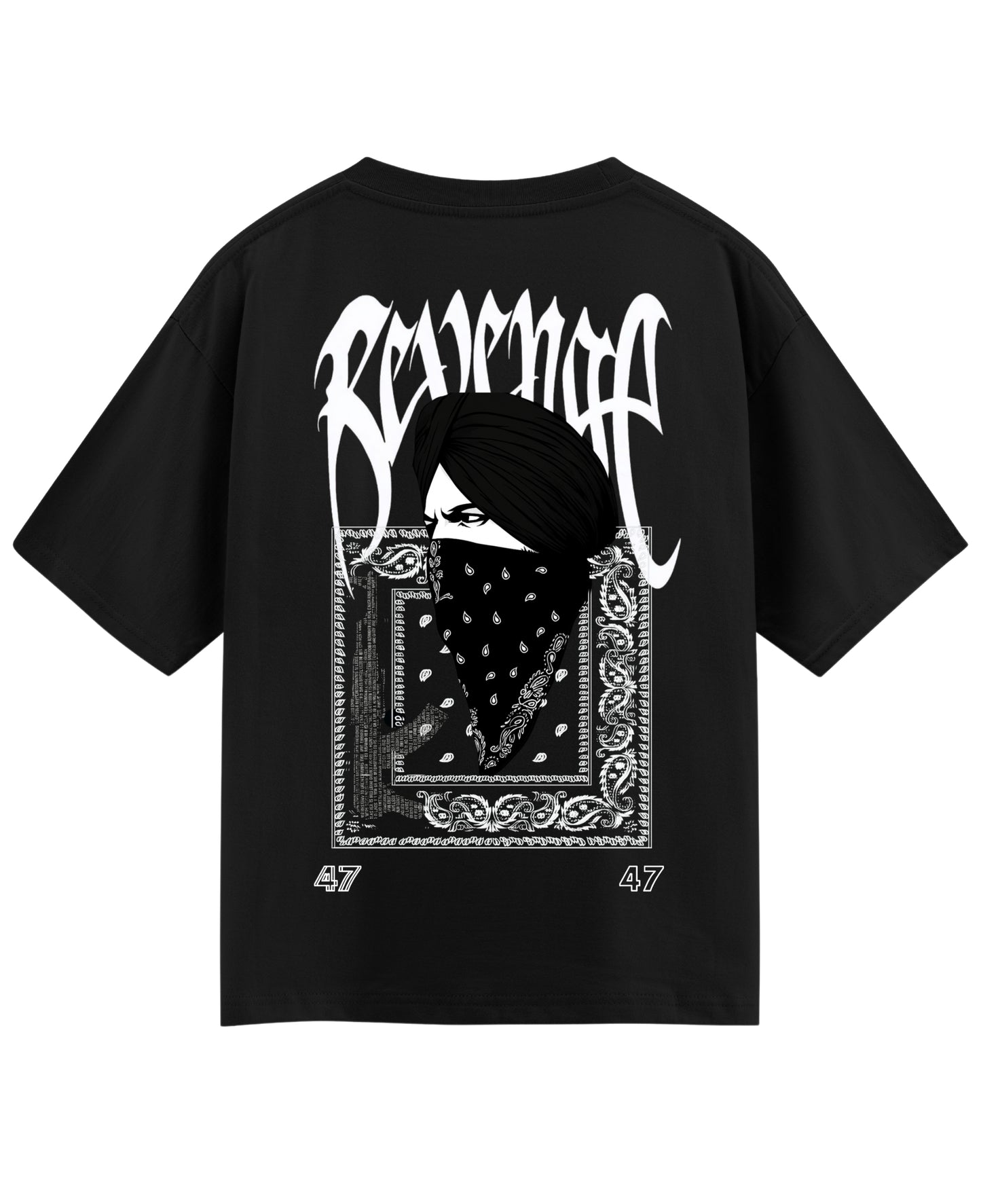 Black Oversized T-shirt Back Design