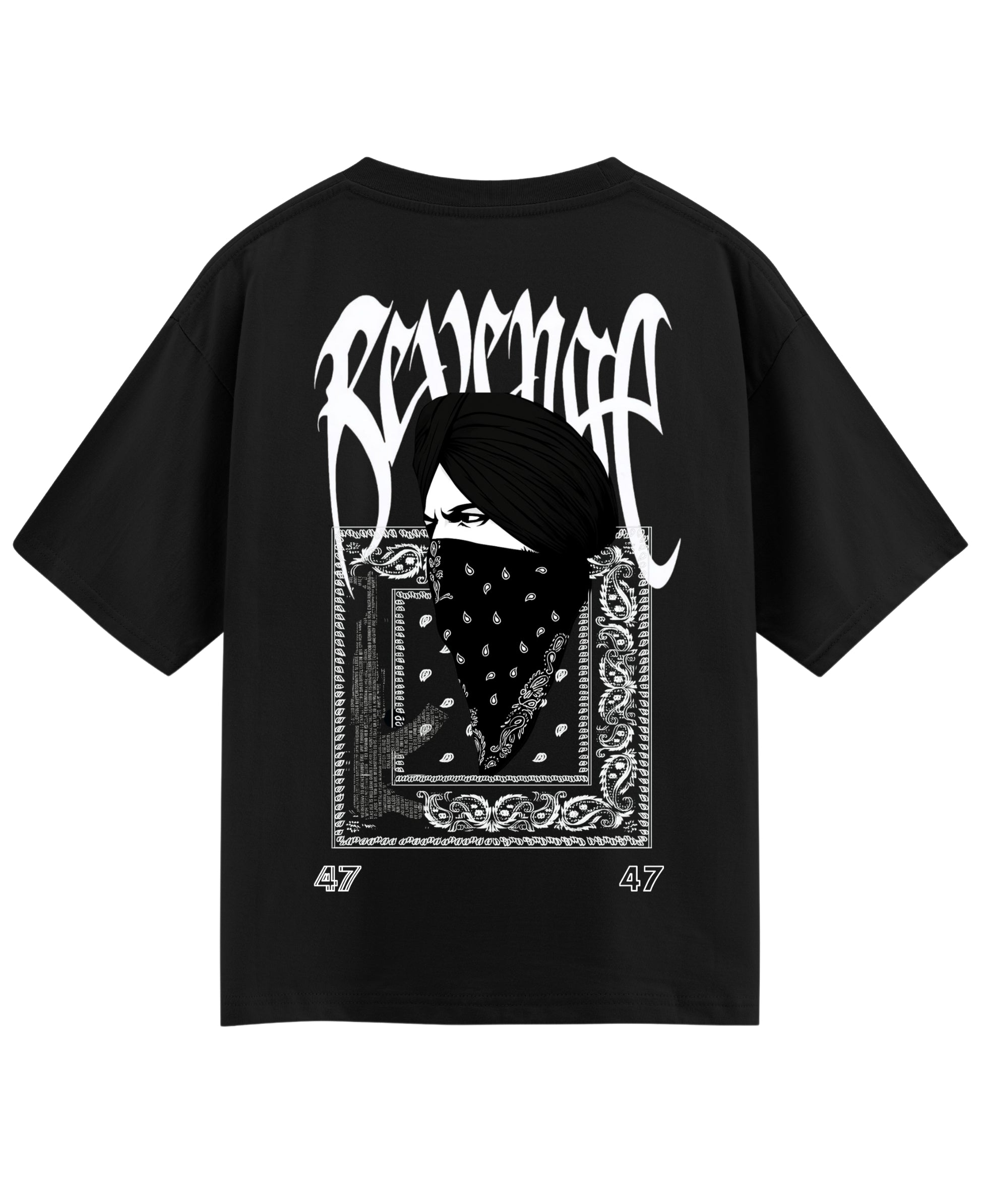 Black Oversized T-shirt Back Design
