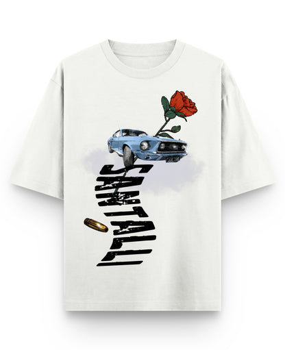 Off White Oversized T-shirt Front Design