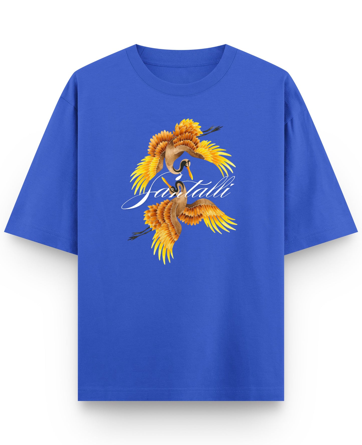 Royal Blue Oversized T-Shirt Front Design