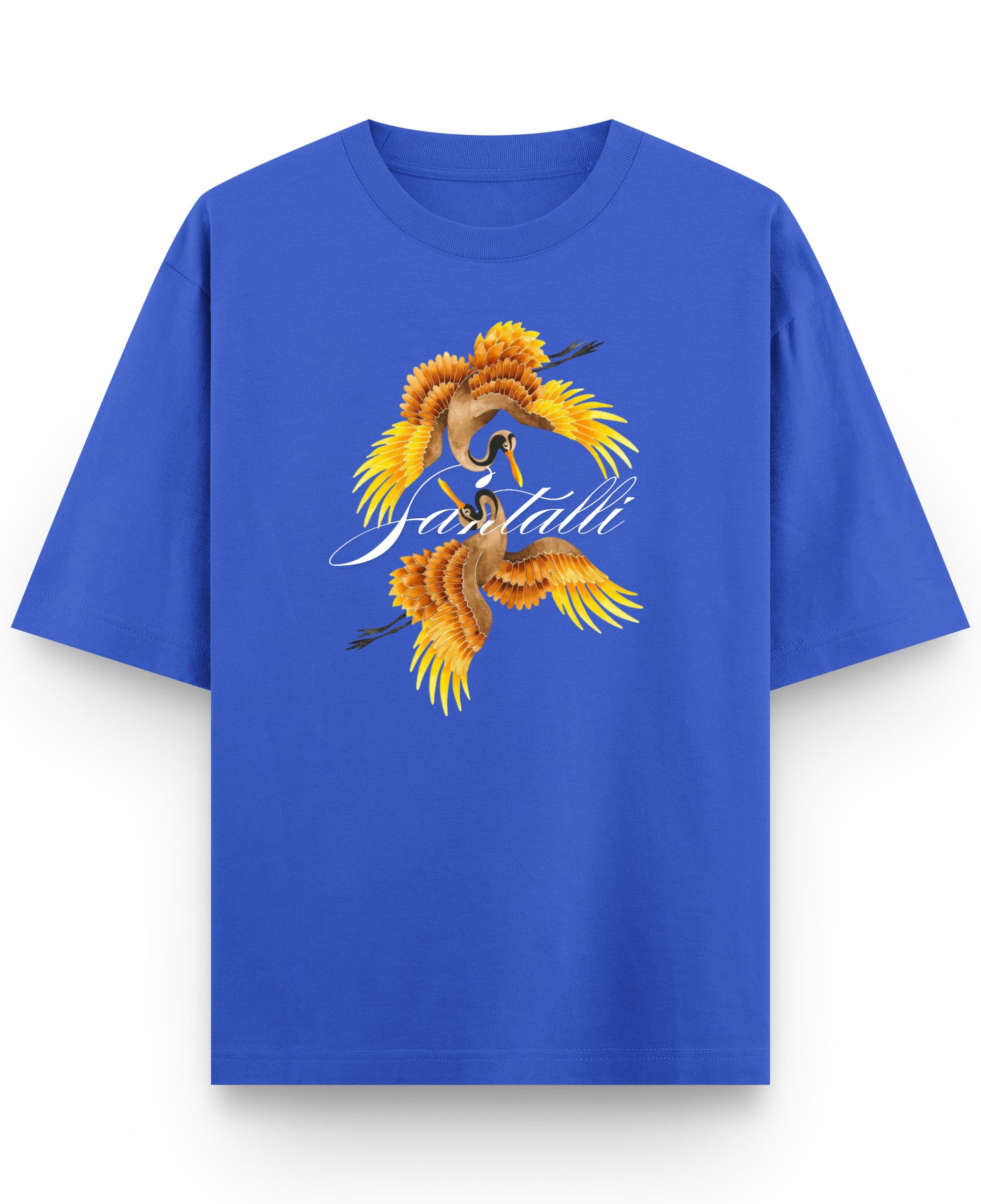 Royal Blue Oversized T-Shirt Front Design