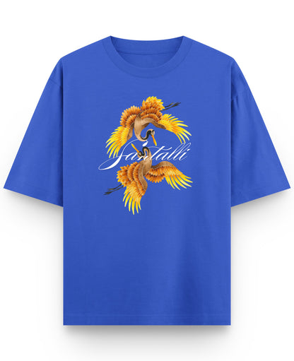Royal Blue Oversized T-Shirt Front Design