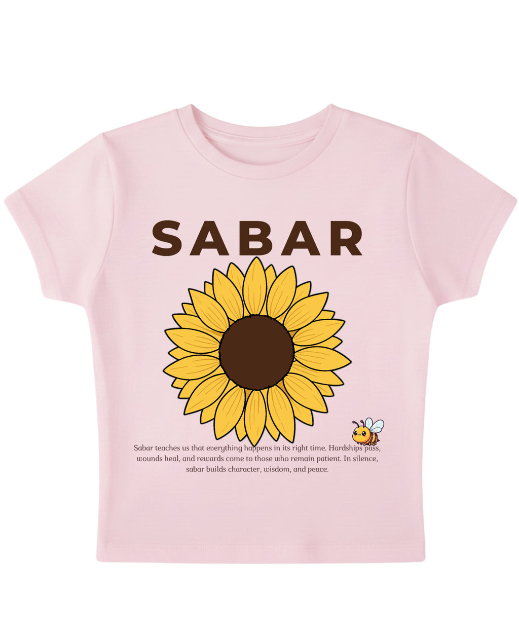 Baby Pink Baby Tee Front Design
