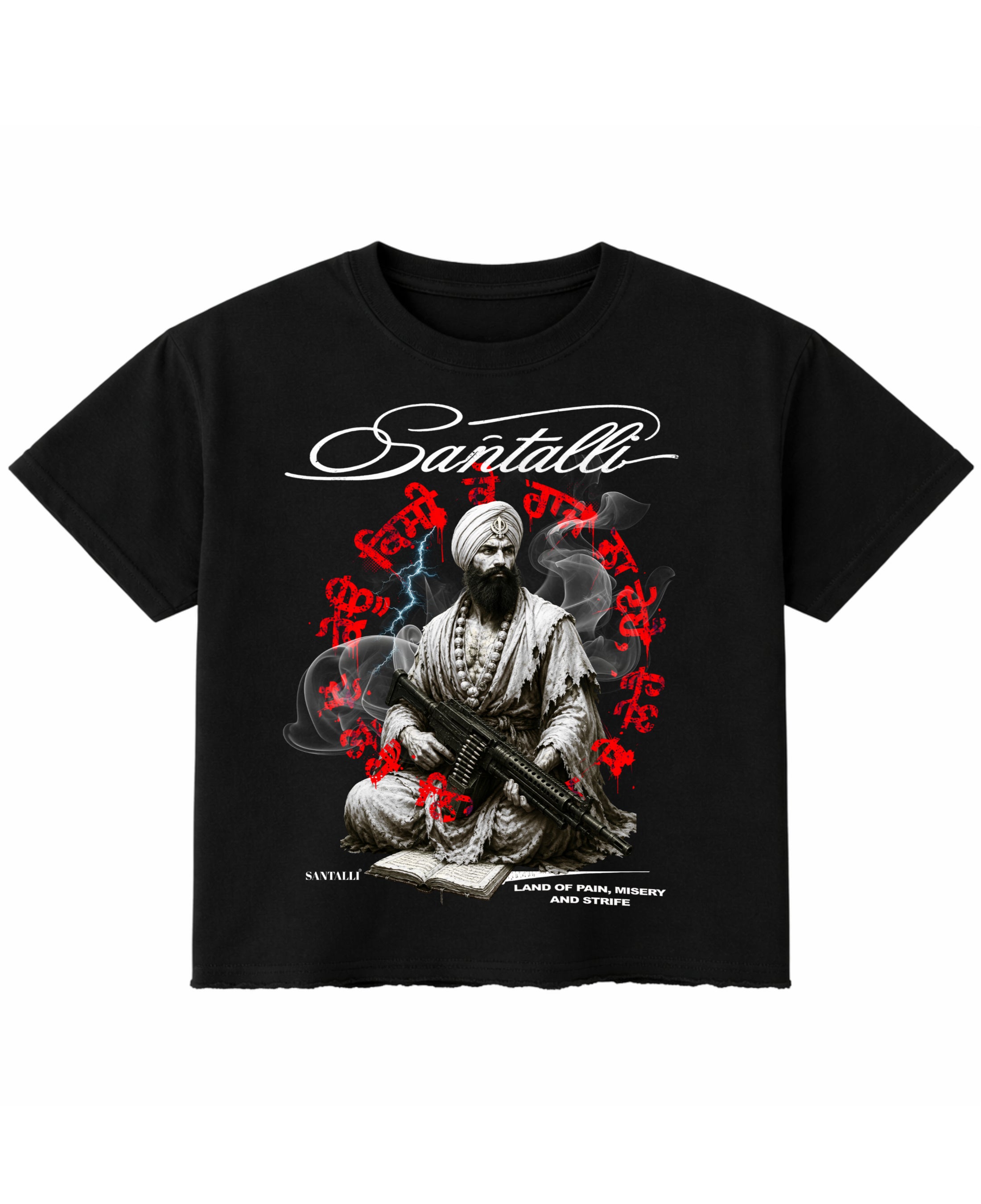Black Boxy Fit T-shirt Front Design