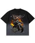 Black Ombré Wash Boxy Fit T-shirt Front Design