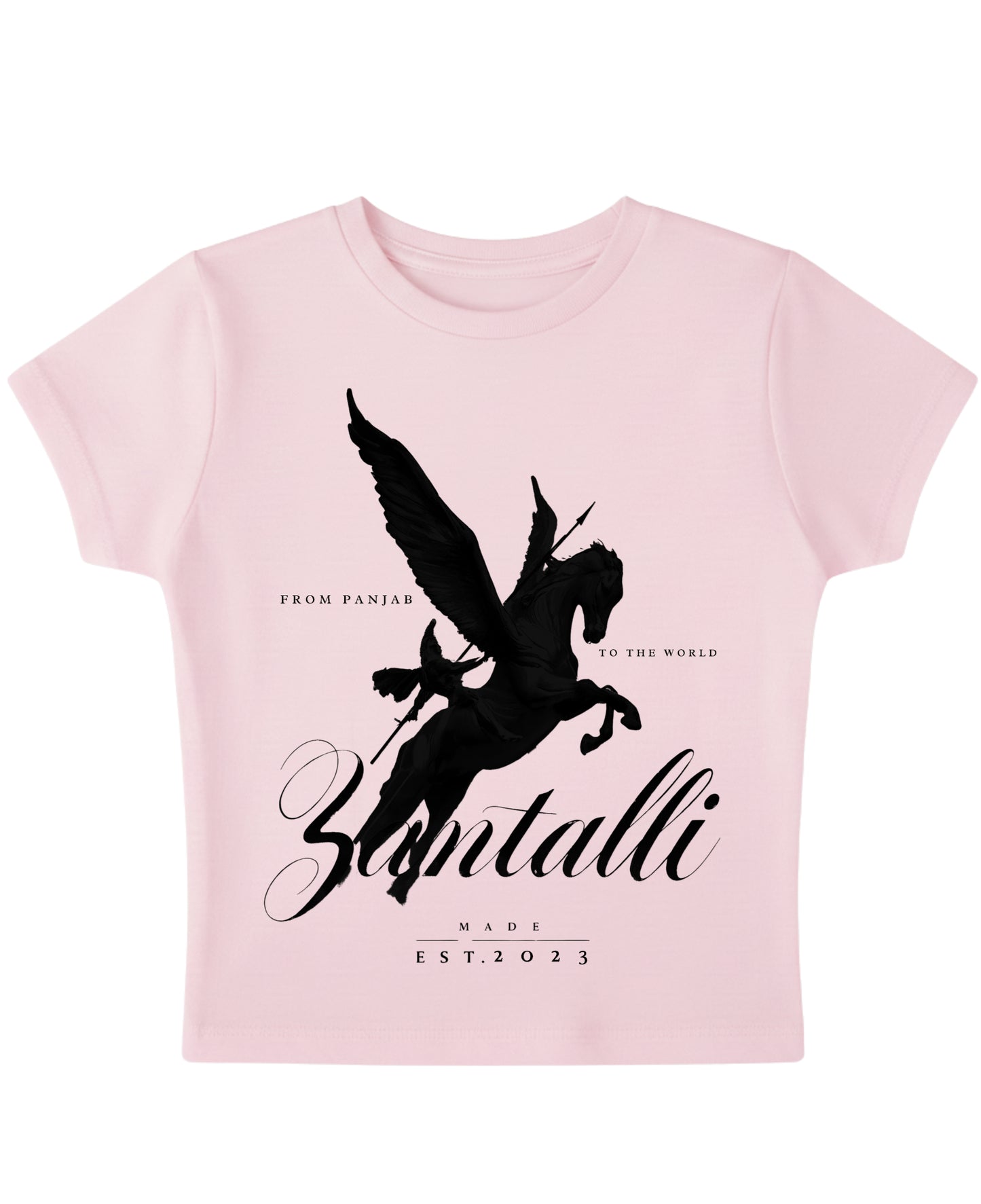 Baby Pink Baby Tee Front Design