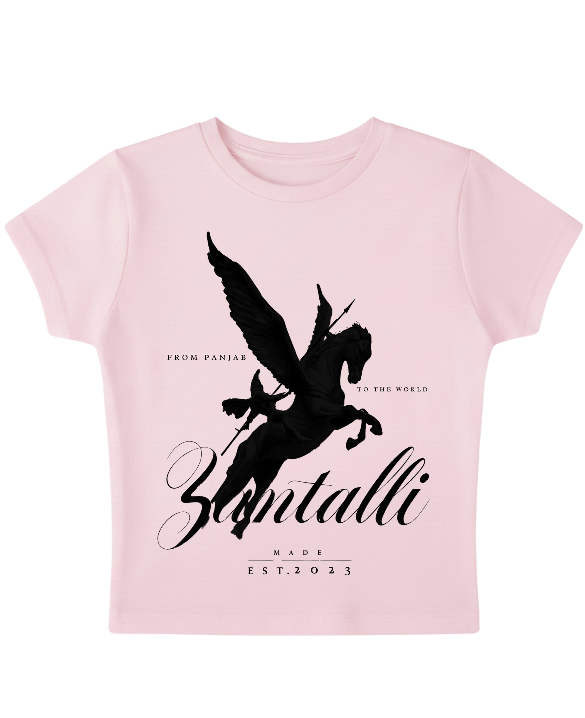 Baby Pink Baby Tee Front Design