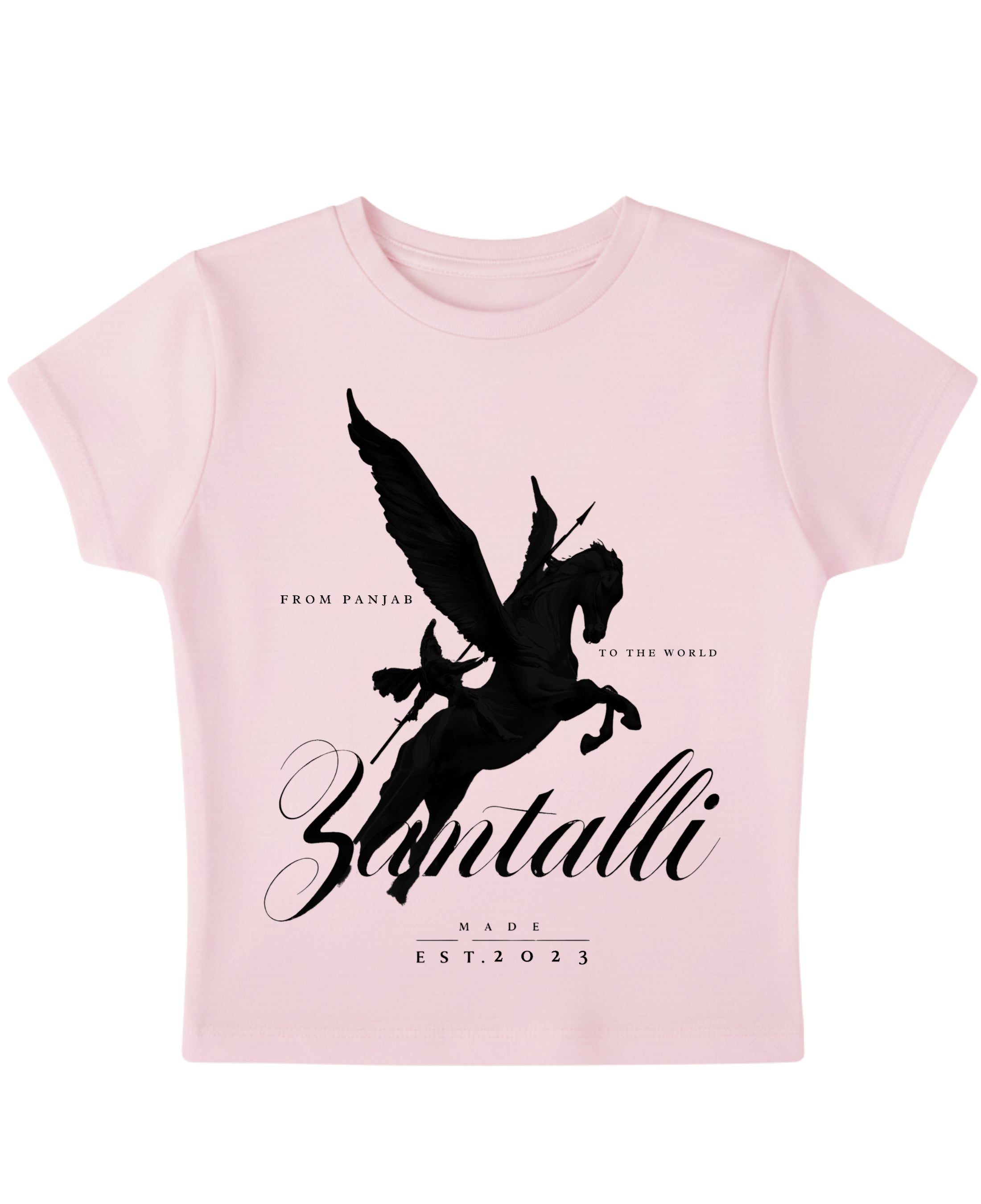 Baby Pink Baby Tee Front Design