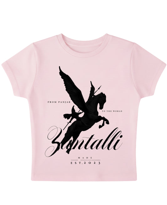 Baby Pink Baby Tee Front Design