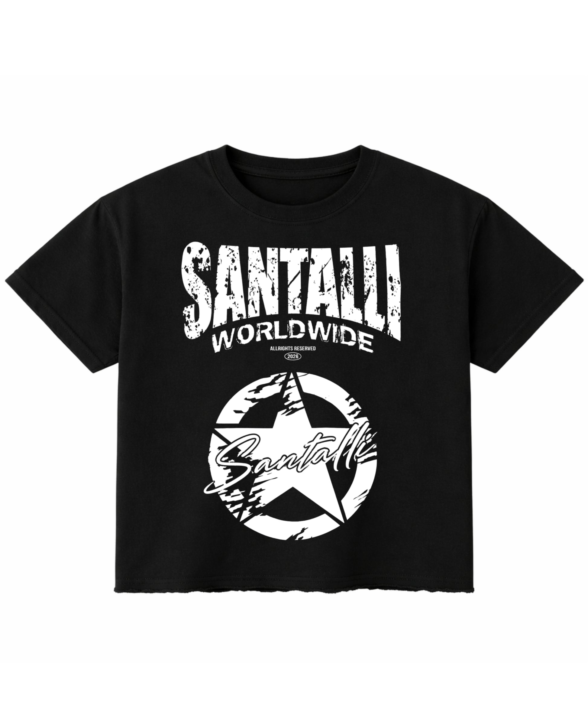 Black Boxy Fit T-shirt Front Design