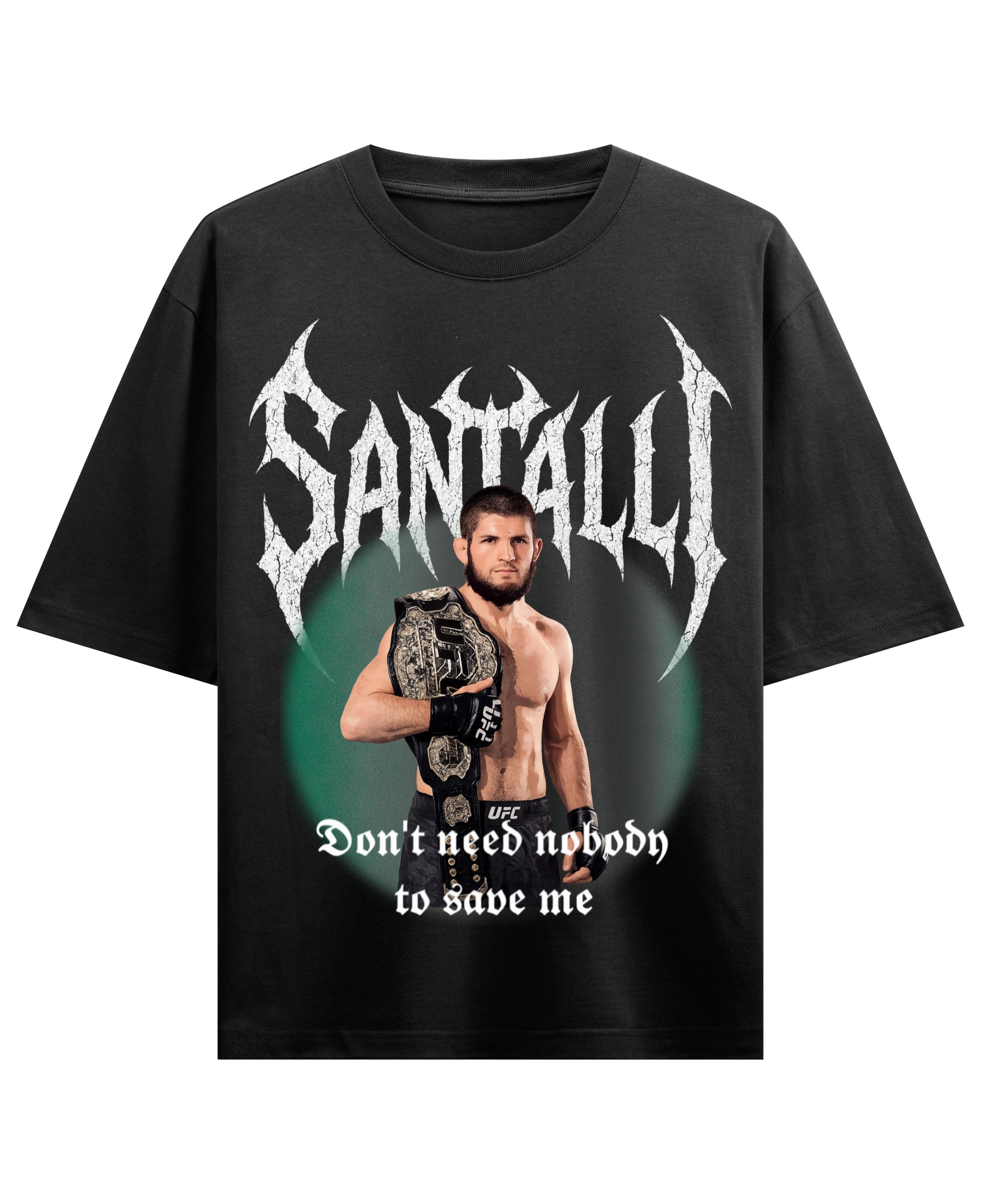 Black Oversized T-shirt Front Design