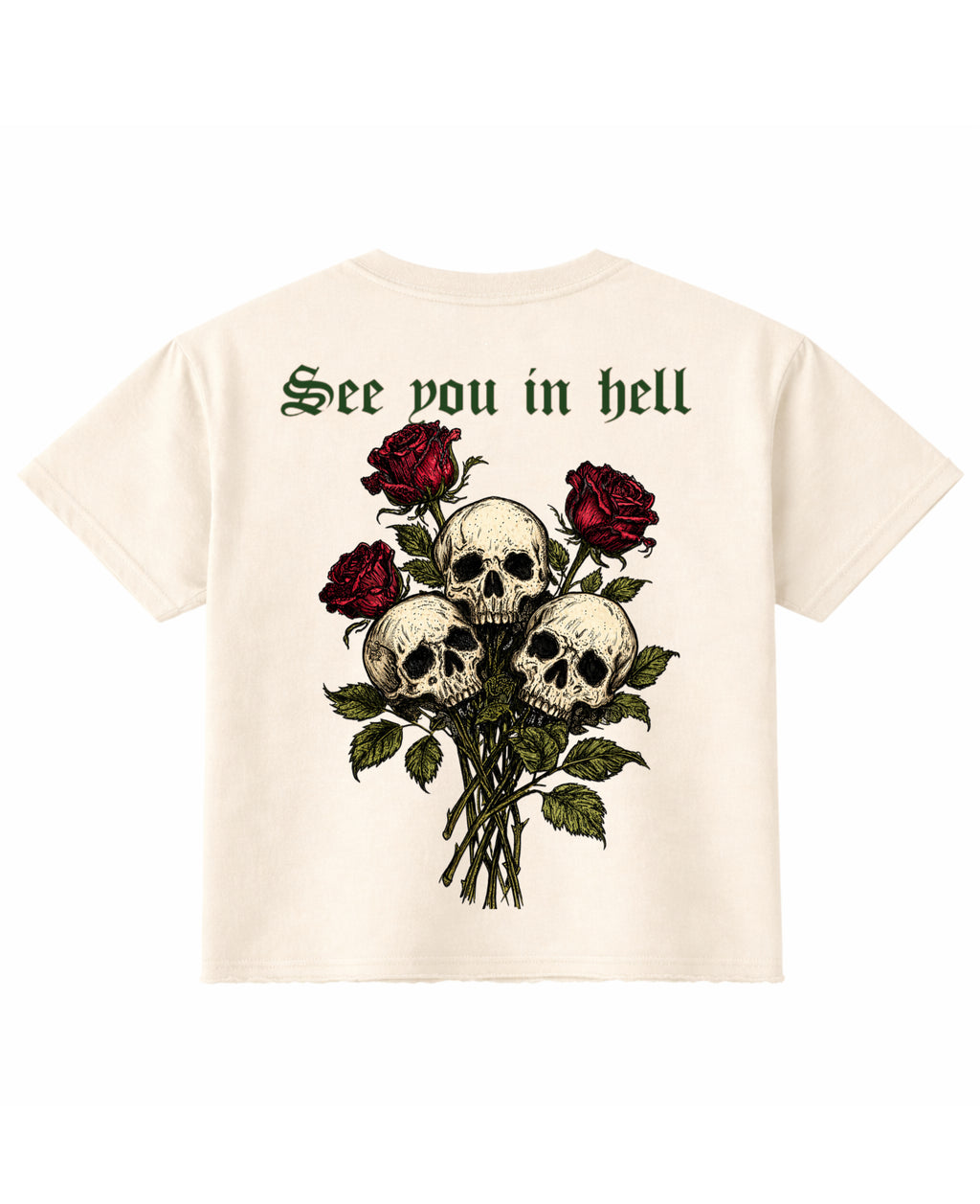 Off White Boxy Fit T-shirt Back Design