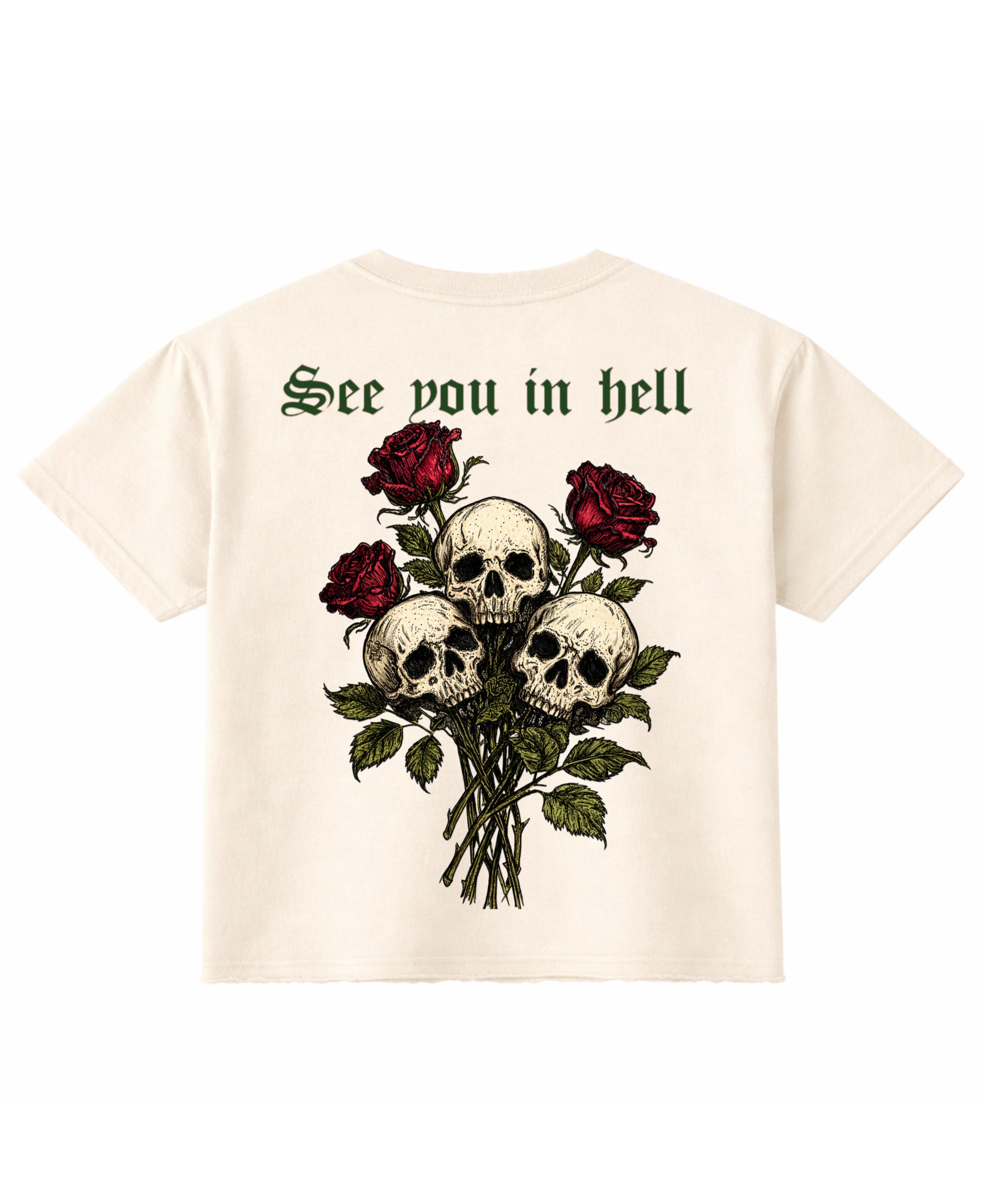 Off White Boxy Fit T-shirt Back Design