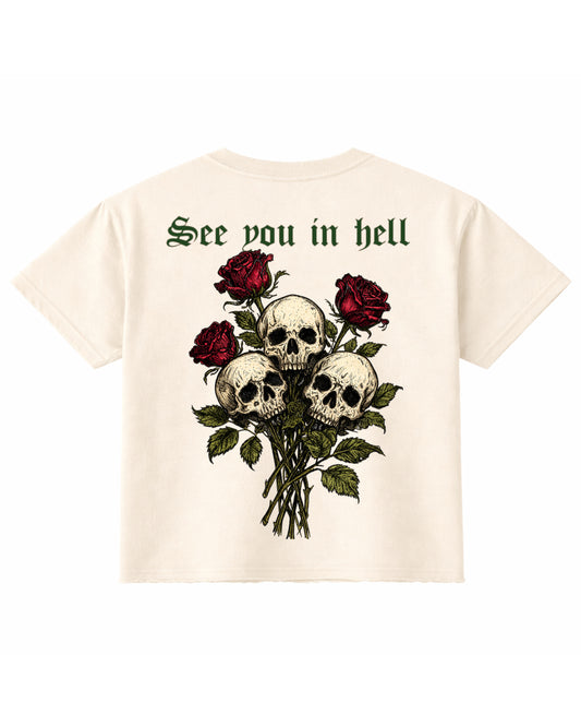 Off White Boxy Fit T-shirt Back Design