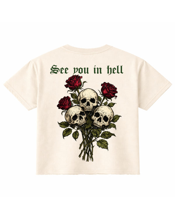Off White Boxy Fit T-shirt Back Design