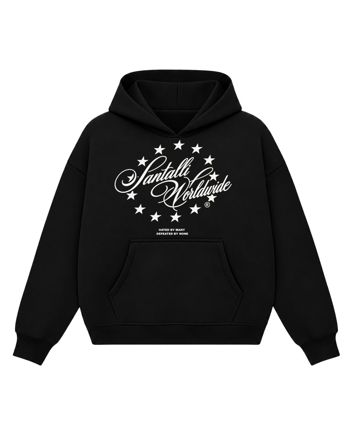 Black Boxy Hoodie Front Design