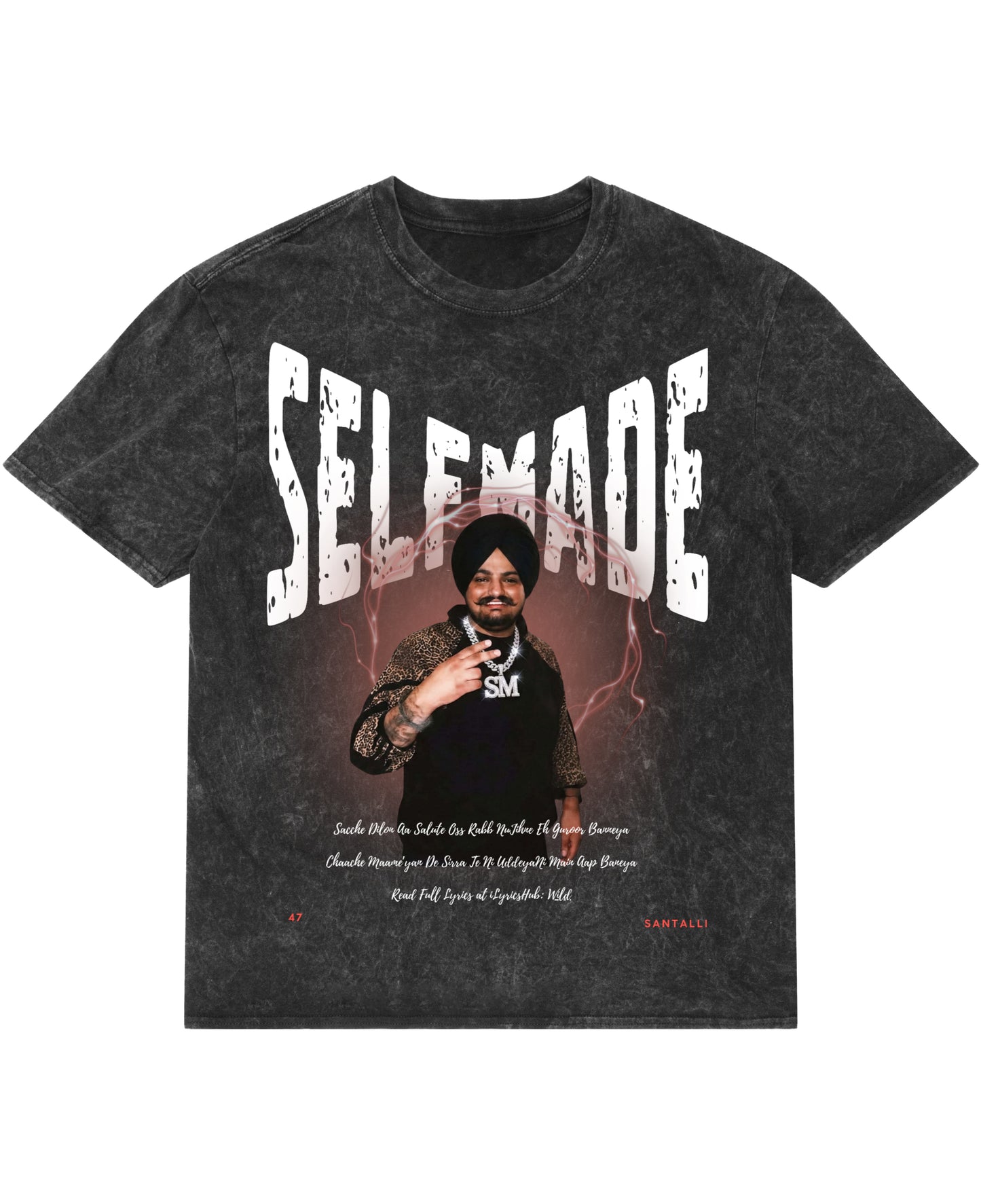 Acidwash Oversized T-shirt Front Design