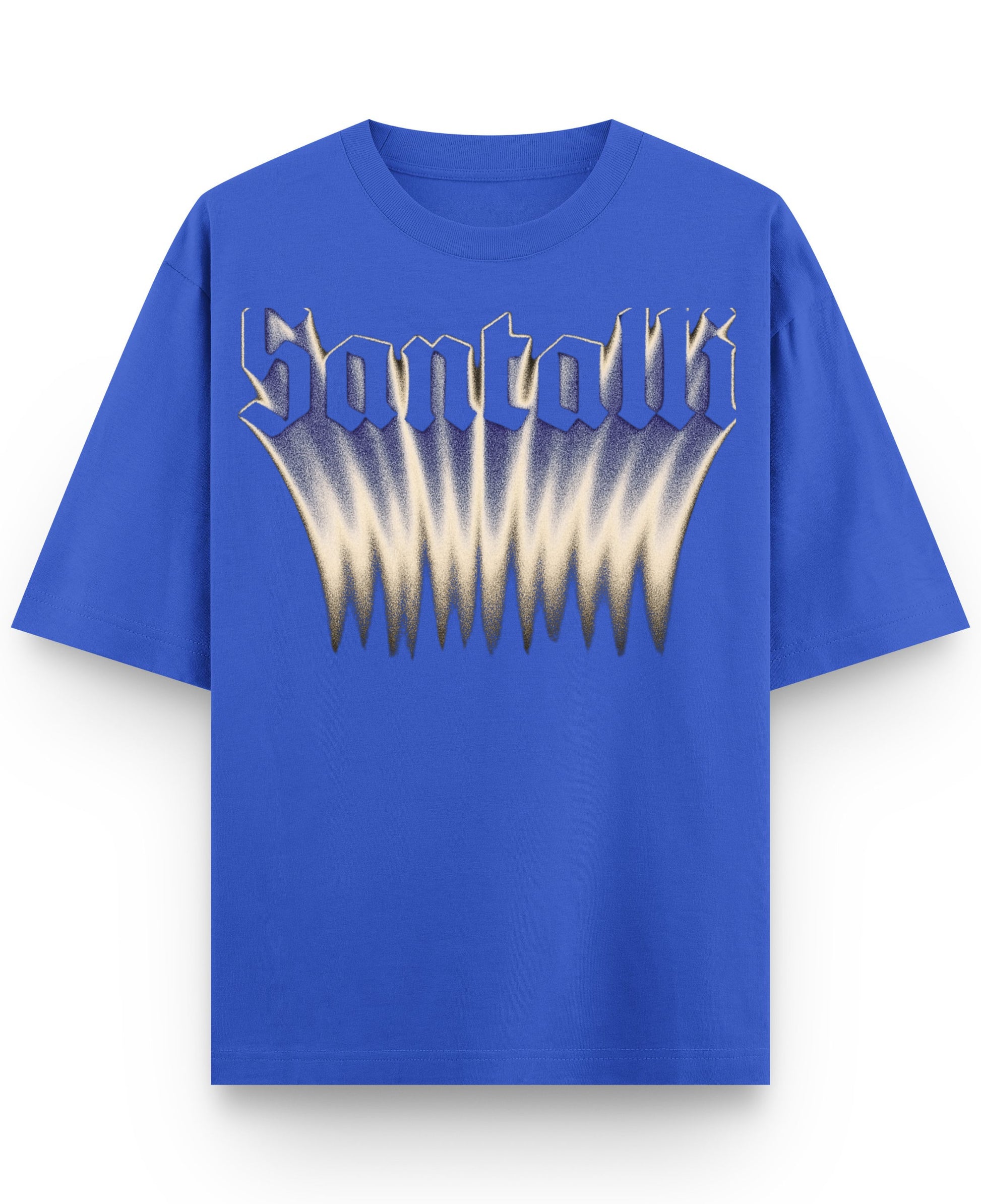 Royal Blue Oversized T-Shirt Front Design
