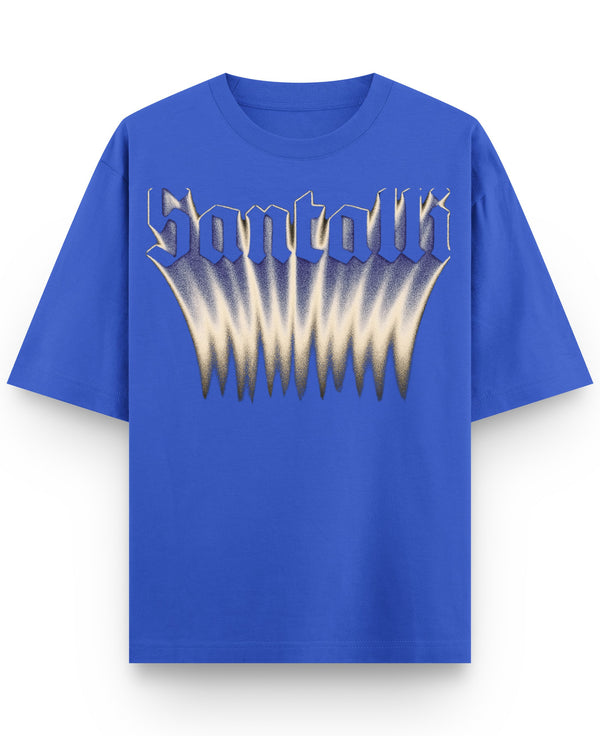 Royal Blue Oversized T-Shirt Front Design