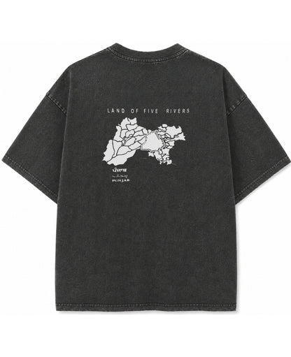 Vintage Fade Wash Oversized T-shirt Back Design