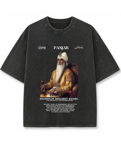 Vintage Fade Wash Oversized T-shirt Front Design