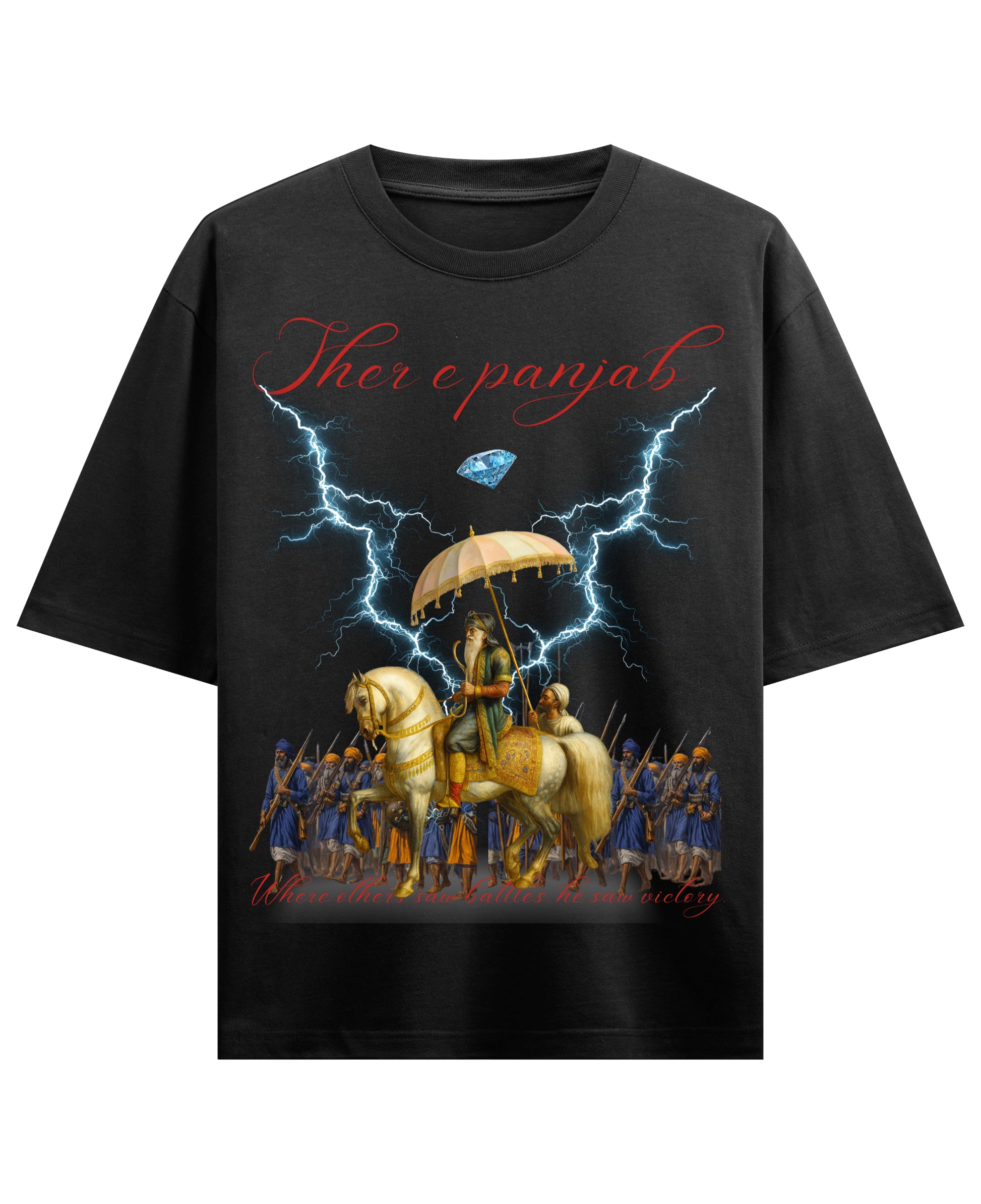 Black Oversized T-shirt Front Design