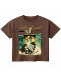 Brown Boxy Fit T-shirt Front Design