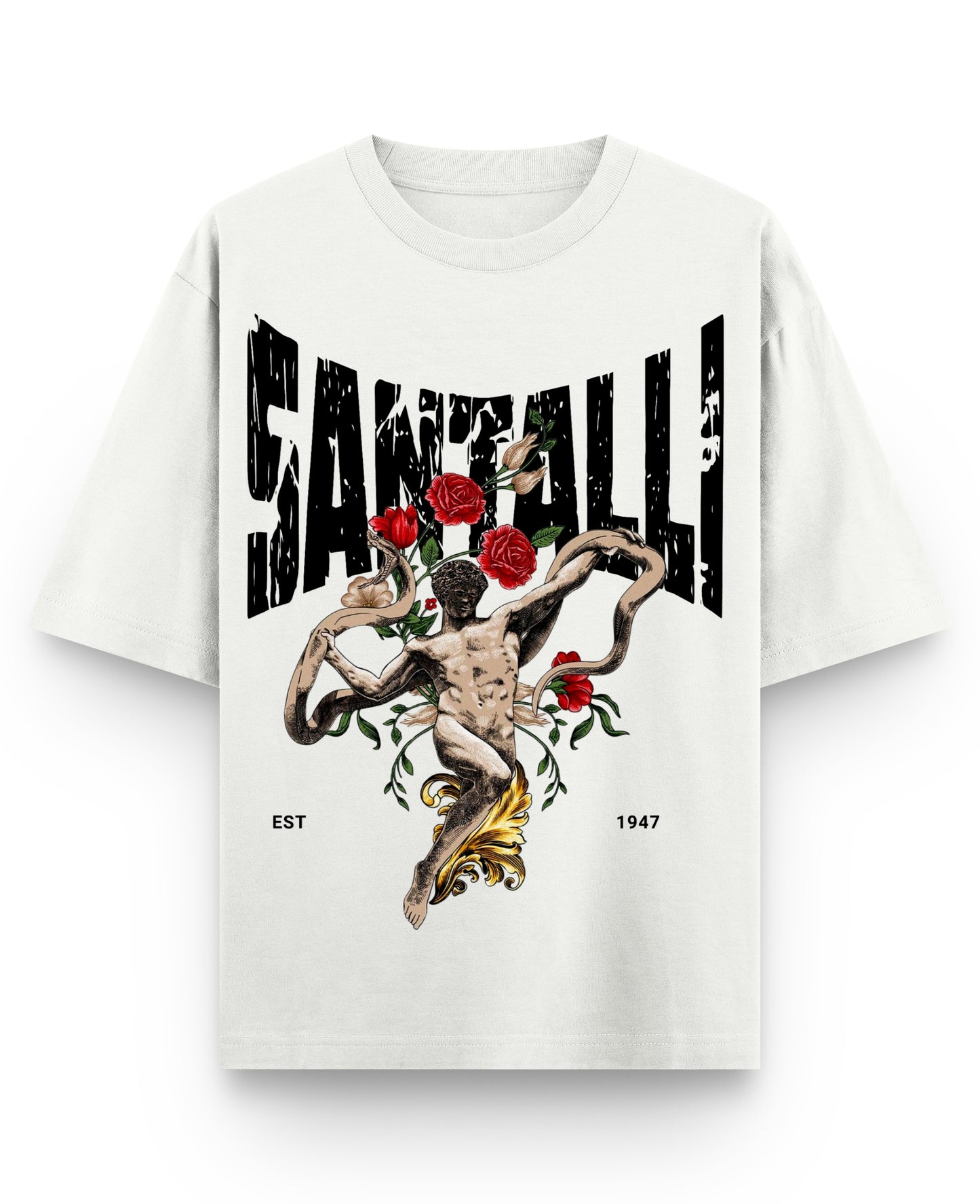 Off White Oversized T-shirt Front Design