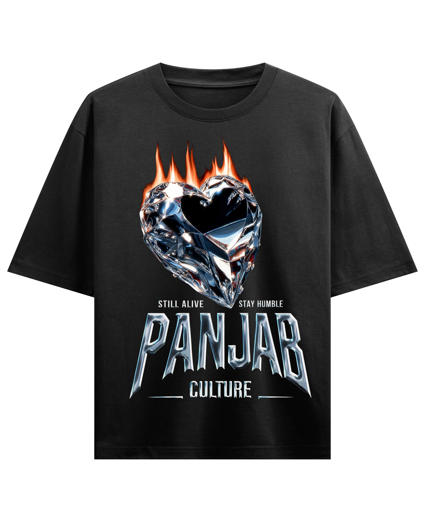 Black Oversized T-shirt Front Design