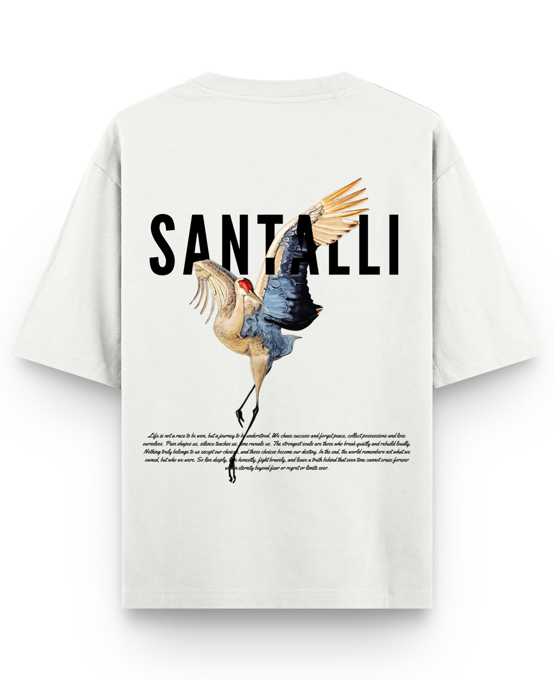 Off White Oversized T-shirt Back Design