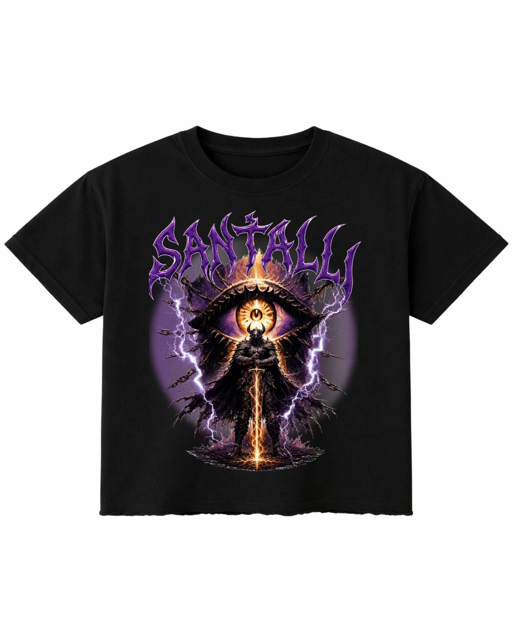 Black Boxy Fit T-shirt Front Design