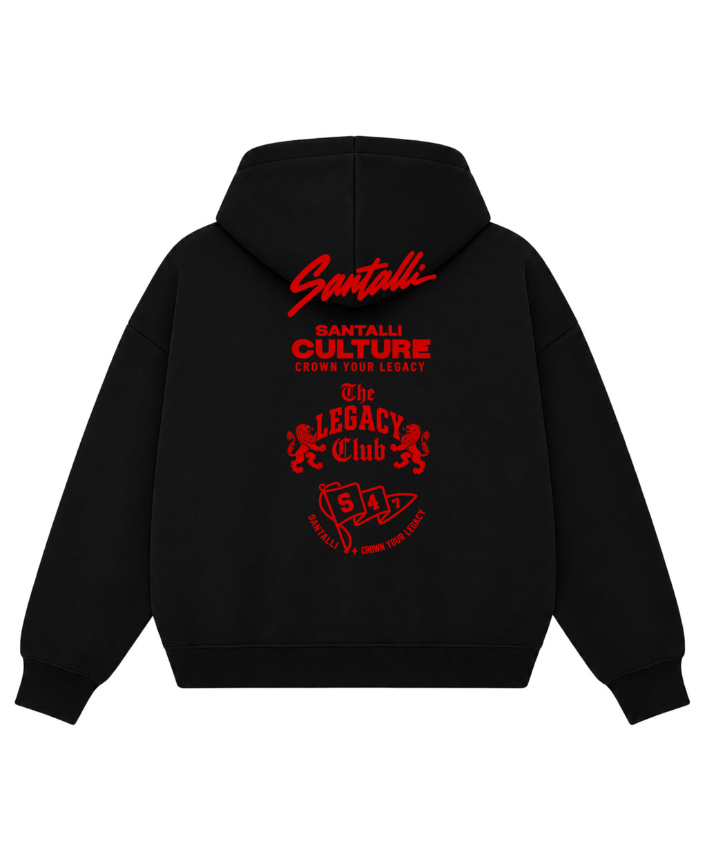 Black Boxy Hoodie Back Design