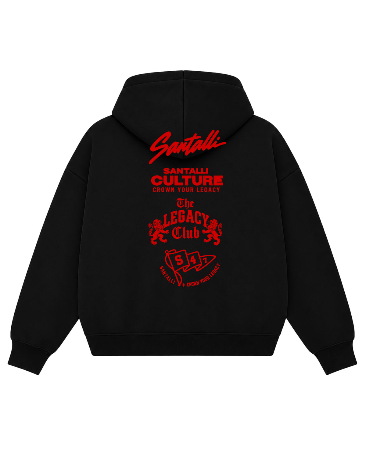 Black Boxy Hoodie Back Design