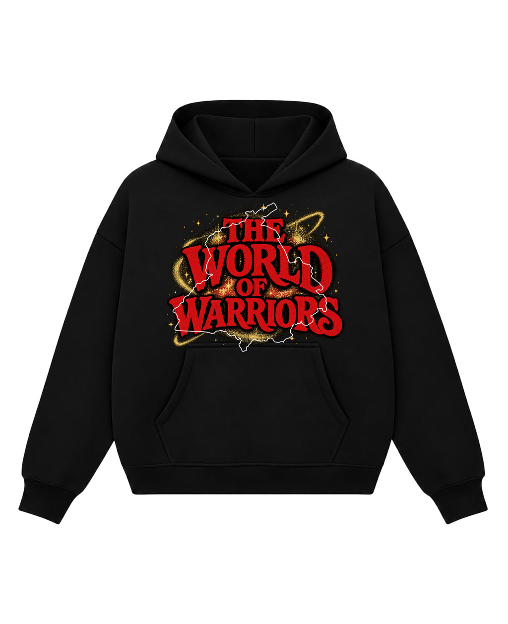Black Boxy Hoodie Front Design