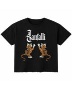Black Boxy Fit T-shirt Front Design
