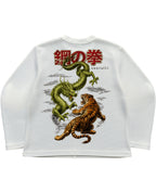 Off-white waffle knit oversized full-sleeve Back Design