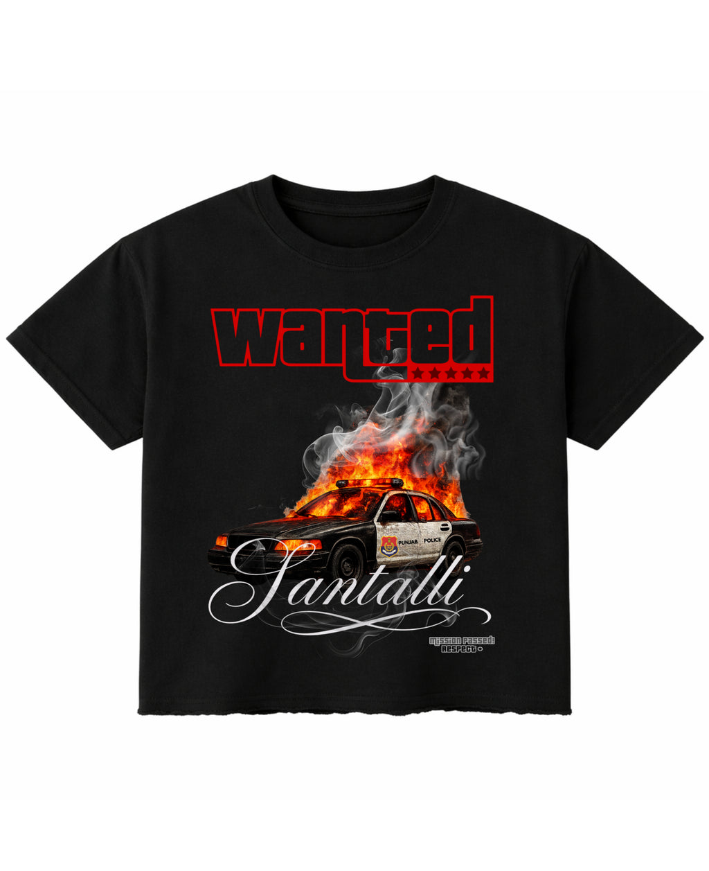Black Boxy Fit T-shirt Front Design