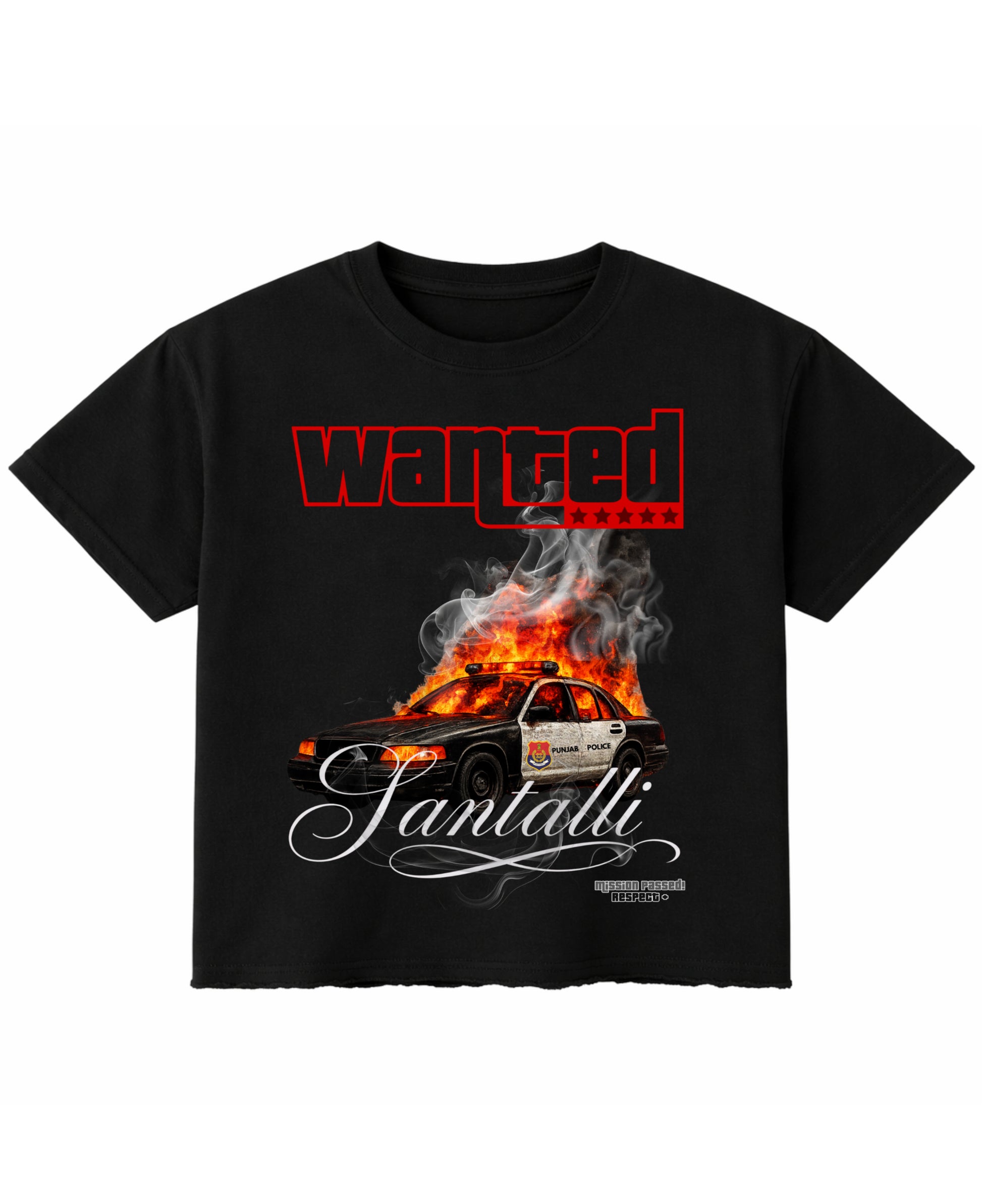 Black Boxy Fit T-shirt Front Design