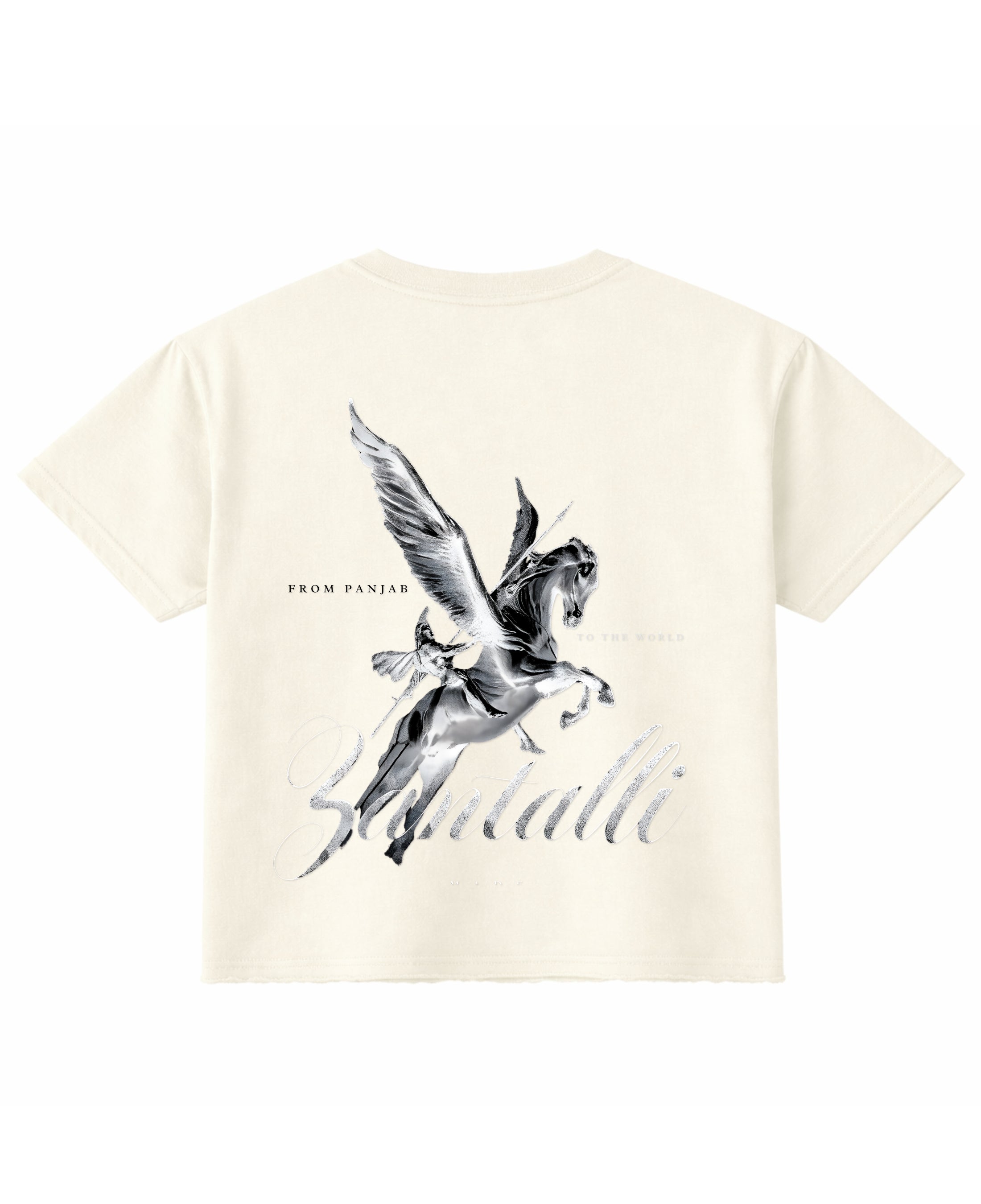 Off White Boxy Fit T-shirt Back Design